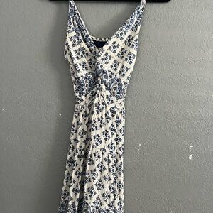 Francesca’s Midi Sundress Blue and White